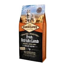 Carnilove hundefoder Ostrich & Lamb 6kg - kornfri - Small breed - Outlet
